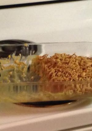 A picture of Chow mein chicken casserole.