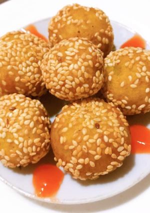 Hình của món Khoai lang chiên.