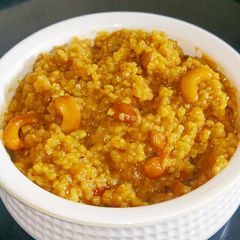 Gud lapsi | Broken Wheat Halwa A picture of Gud lapsi | Broken Wheat Halwa.