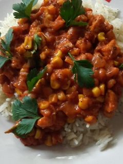 Kukoricás -babos petrezselymes egytálétel 🌽🍅🍛 recept fotója