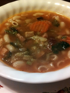 A picture of Left over soup.