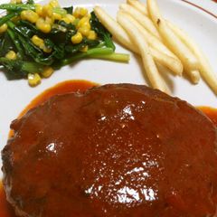 A picture of Easy! Our Family Recipe for Hamburger Steak Simmered in Sauce.
