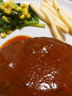 A picture of Easy! Our Family Recipe for Hamburger Steak Simmered in Sauce.