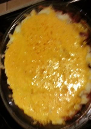 A picture of Thanksgiving casserole.