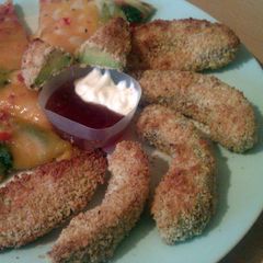 A picture of Vickys Baked & Breaded Avocado Fries, GF DF EF SF NF.