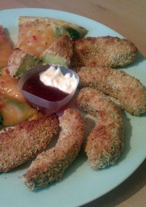A picture of Vickys Baked & Breaded Avocado Fries, GF DF EF SF NF.