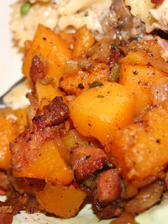 A picture of Bacon Roasted Butternut Squash.