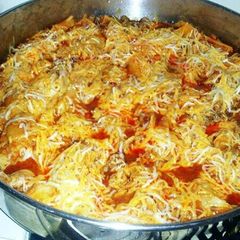 A picture of Ground Beef Chilaquiles.