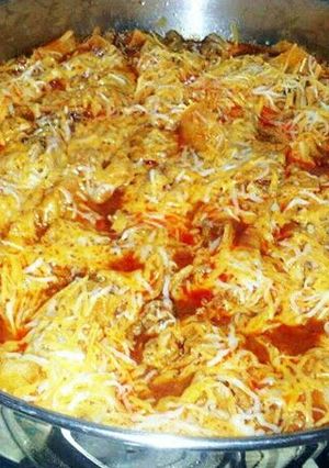 A picture of Ground Beef Chilaquiles.