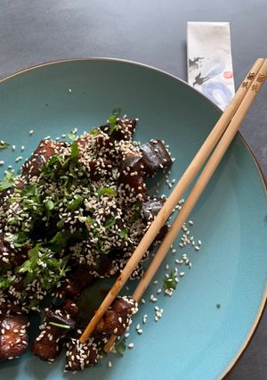 Une photo de Aubergines rôties Marinade au miso