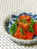Tomato and Shiso Salad Dressed with Ponzu