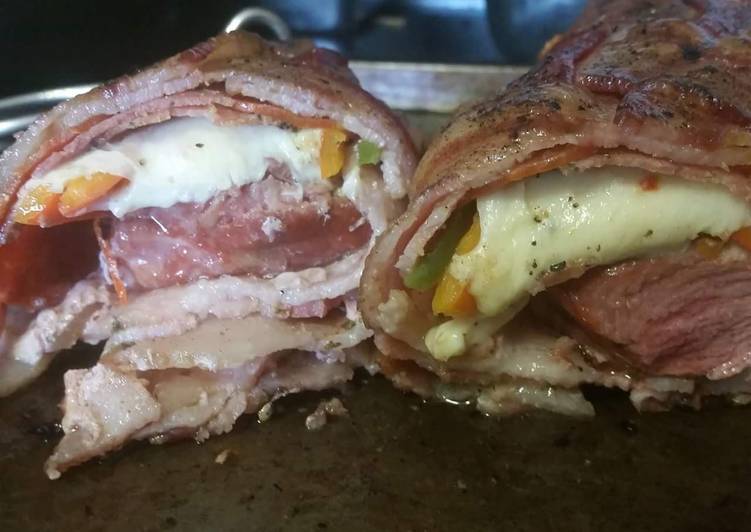 Recipe of Appetizing Smoked Pork Tenderloin Italian Bacon Bomb