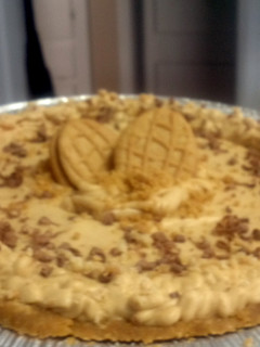 A picture of Peanut Butter Pie with Nutter Butter Crust.