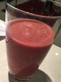 A picture of Banana Berry "green" Smoothie.