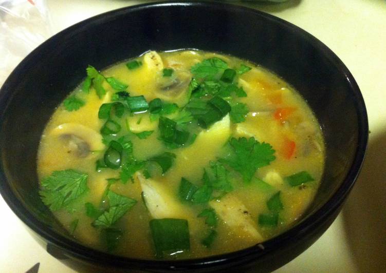 Recipe of Quick Tom Kha (Spicy Thai Coconut Chicken Soup)