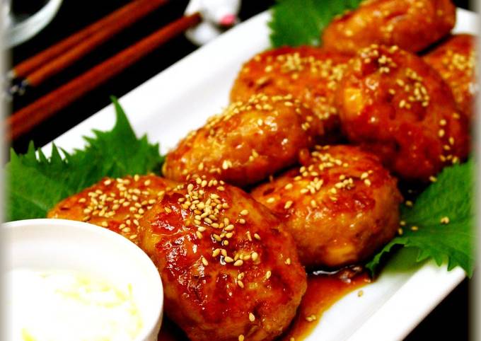 Fluffy Chicken Tsukune Patties with Tofu