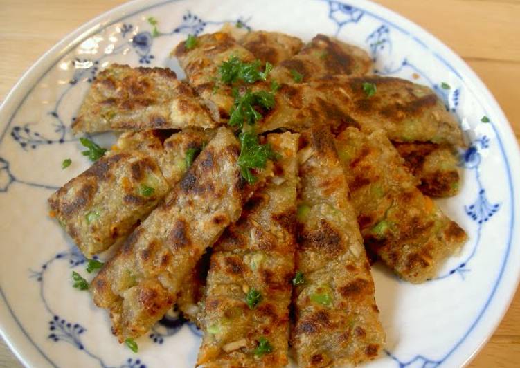 Silken Tofu and Potato Healthy Savory Pancakes