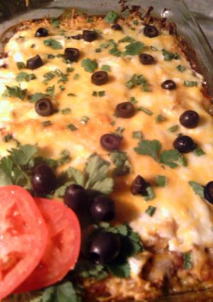 A picture of mexican manicotti.
