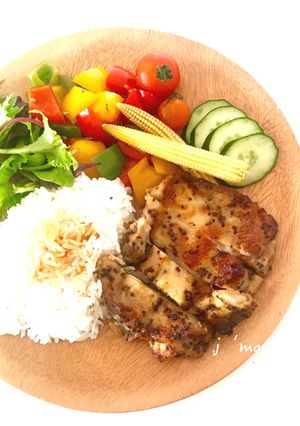 芥末照燒雞排 的食譜成品照片