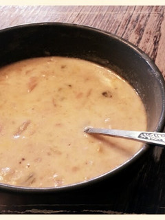 A picture of Justin's Corn Chowder.