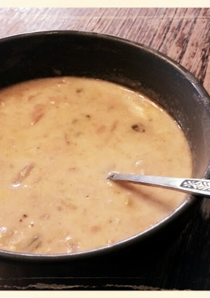 A picture of Justin's Corn Chowder.