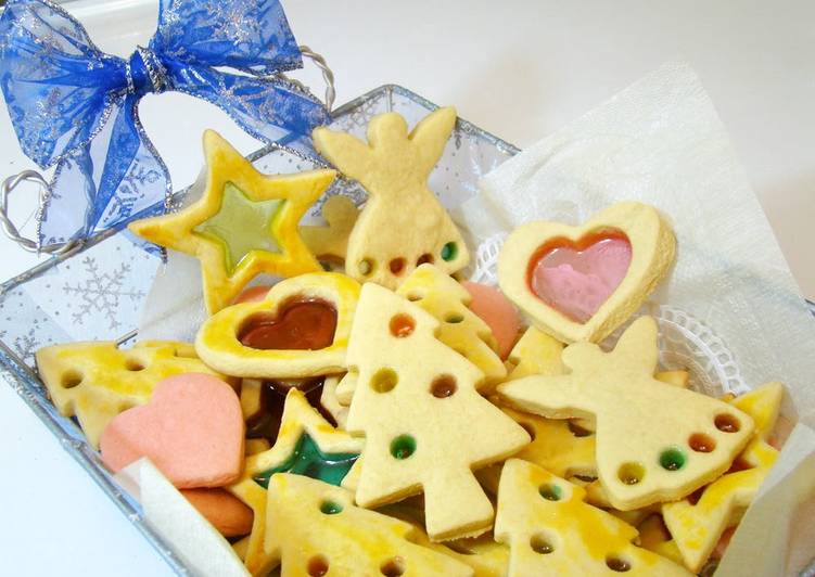 Simple Way to Prepare Quick Sparkling Cute Stained Glass Cookies