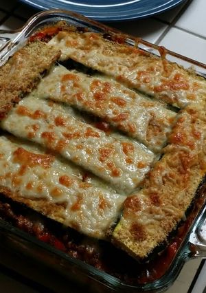 A picture of Zucchini Lasagna (no noodles).