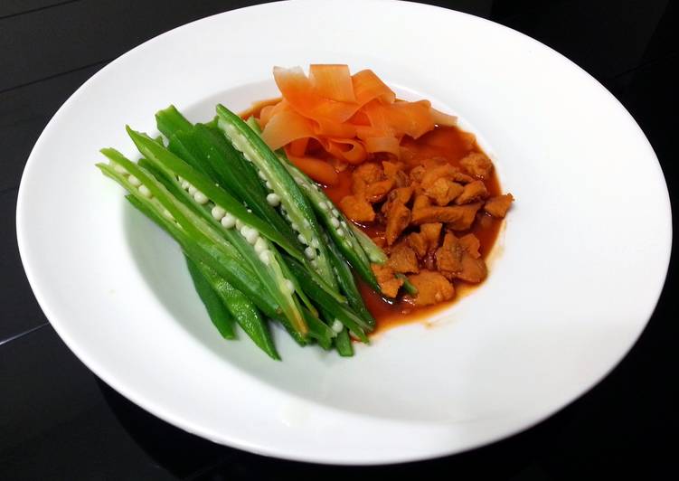 Recipe of Homemade Okra And Carrot With Roasted Pork