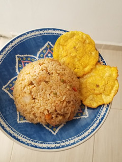 Una foto de Arroz de Camarón natural receta de Santa Marta