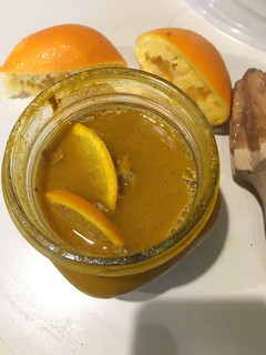 Una foto de Jarabe de Naranja-Cúrcuma-Jengibre