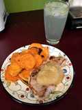 Pork Steak With Apple Sauce And Kumara Chips