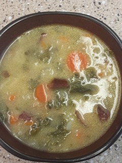 A picture of Homemade toscana soup.