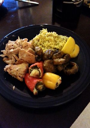 A picture of Stuffed mini sweet peppers.