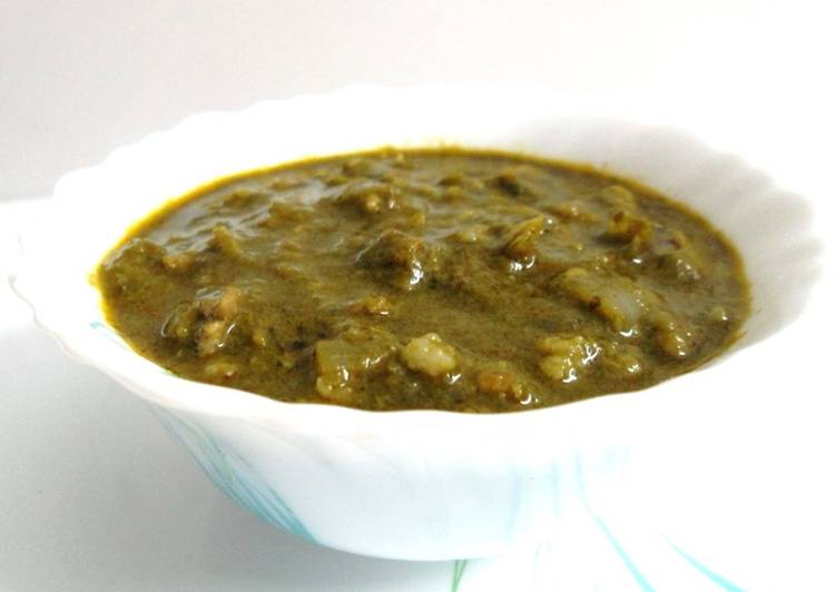 Steps to Make Quick Kheema palak/ Minced meat and spinach gravy