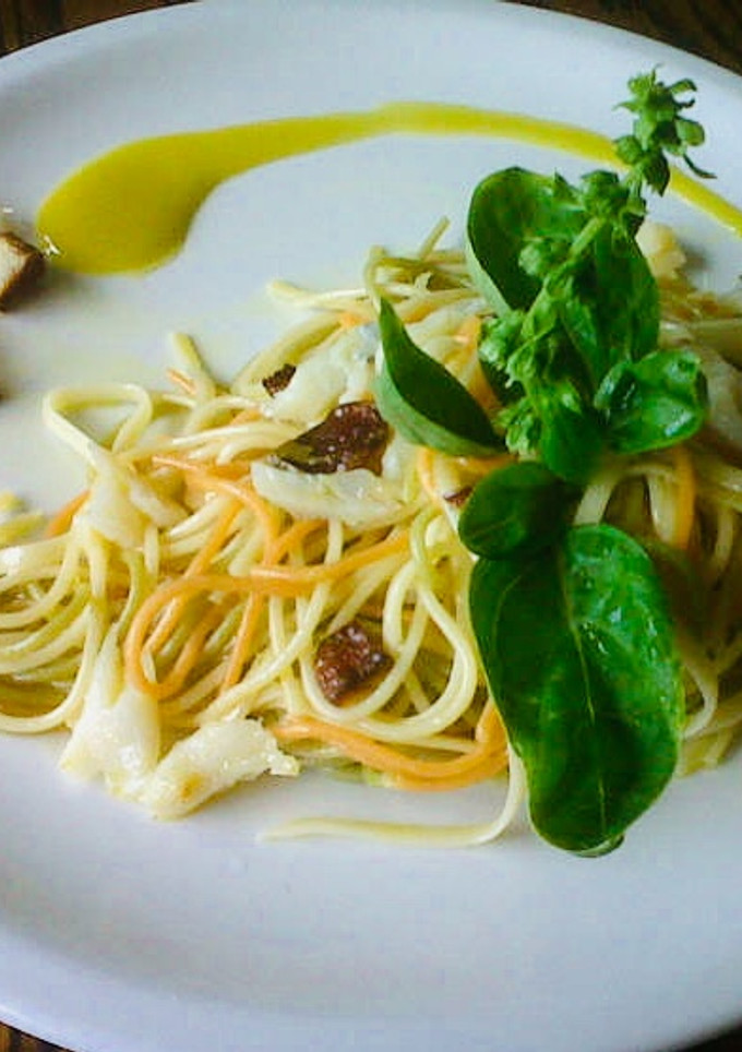 Una foto de Pasta con Bacalao al Pil-Pil!