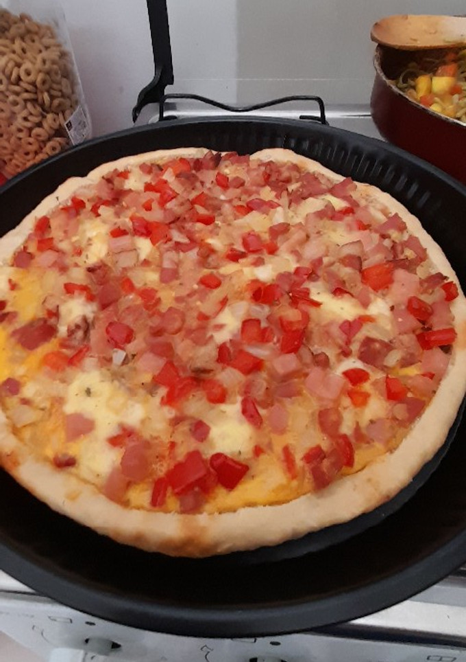 Una foto de Tarta de panceta y queso