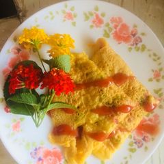 A picture of Eggless broccoli omelette.