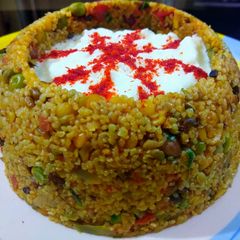 A picture of Broken Wheat and Mixed Dal Khichdi.