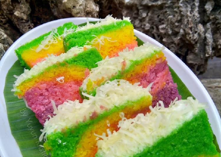 {Resep Bolu singkong kukus unicorn yang Renyah