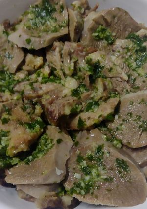 Una foto de Lengua a la Vinagreta