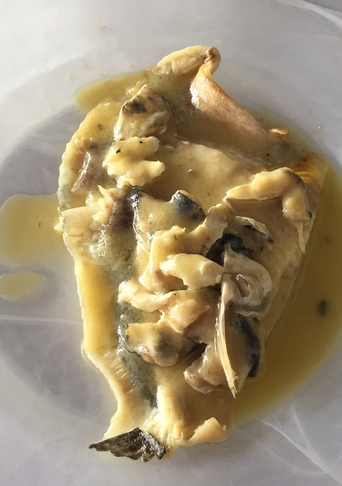 Una foto de Rodaballo a la brasa con su Pil-Pil