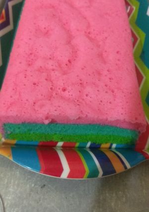 Foto resep Rainbow cake 2 telur
