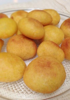 A picture of Taiwanese Sweet Potato Fried Mochi.