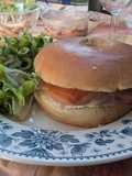 Bagel à la truite fumée