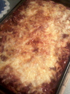 A picture of Baked Spaghetti.