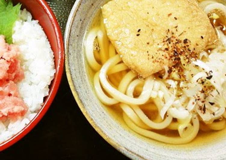 Simple Way to Make Any-night-of-the-week Easy Kansai-Style Kitsune Udon