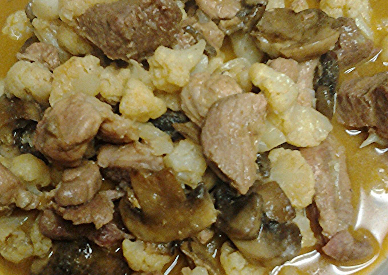 Cauliflower and pork