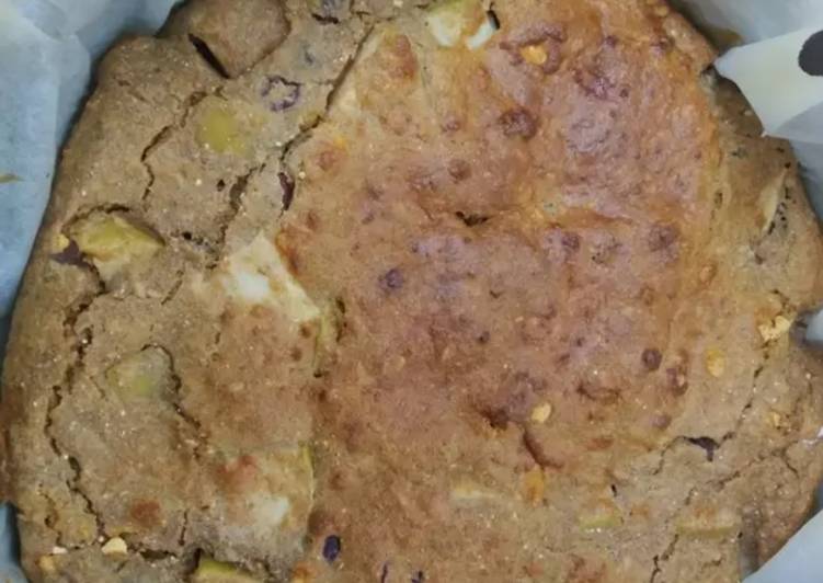 Bizcocho de arándanos y manzana