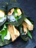 Fluffy Egg and Anago (Conger Eel) Hand-Rolled Sushi