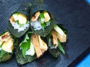 A picture of sake sushi